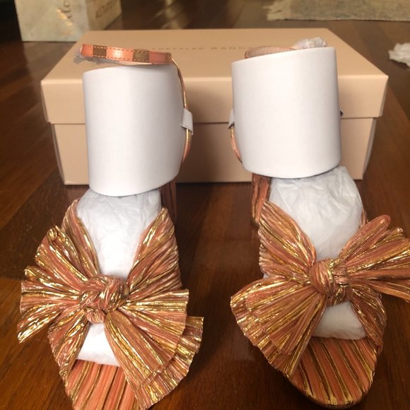 Camellia Dark Rose Gold Bow Heel 